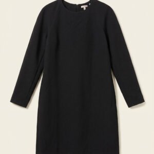 P.A.R.O.S.H. Black Virgin Cold Wool Crepe Shift Dress